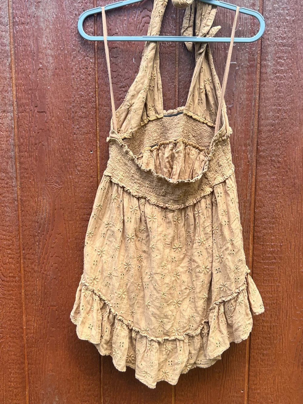 Aerie Spring Fling Halter Eyelet Boho Dress – Size XL cottage core - Picture 3 of 5